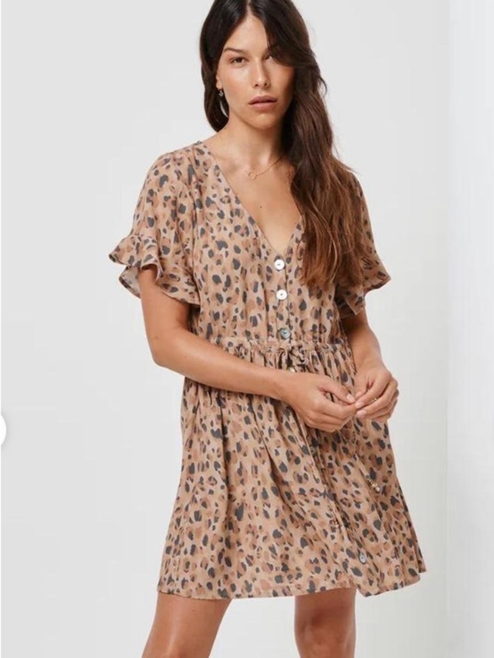 Kivari Nomade Leopard Baby Doll Dress